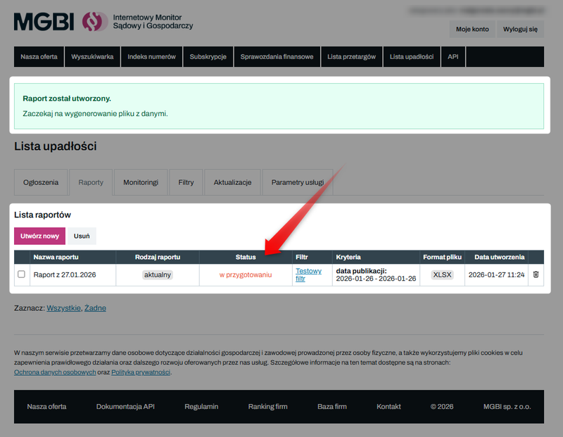 Zrzut 13 - Jak wyeksportować treść ogłoszeń do pliku