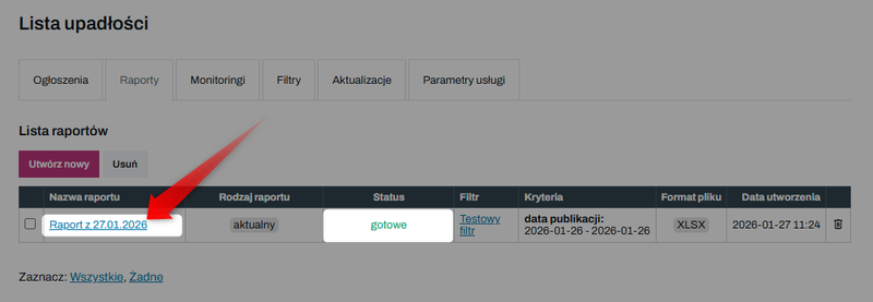 Zrzut 14 - Jak wyeksportować treść ogłoszeń do pliku
