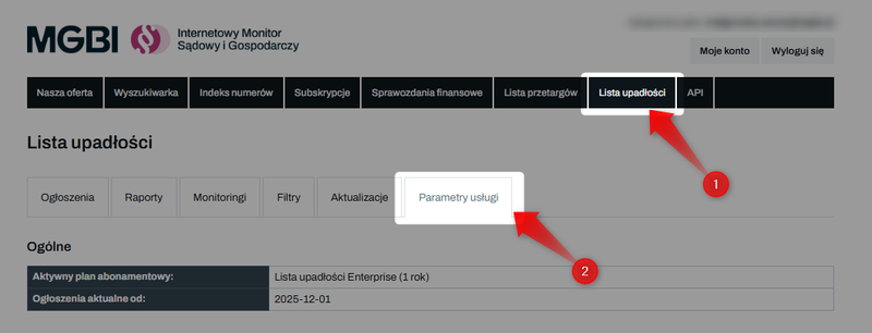 Zrzut 1 - Jak sprawdzić wykorzystanie limitów