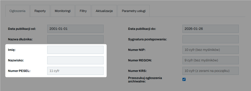 Zrzut 2 - Jak wyszukać ogłoszenia