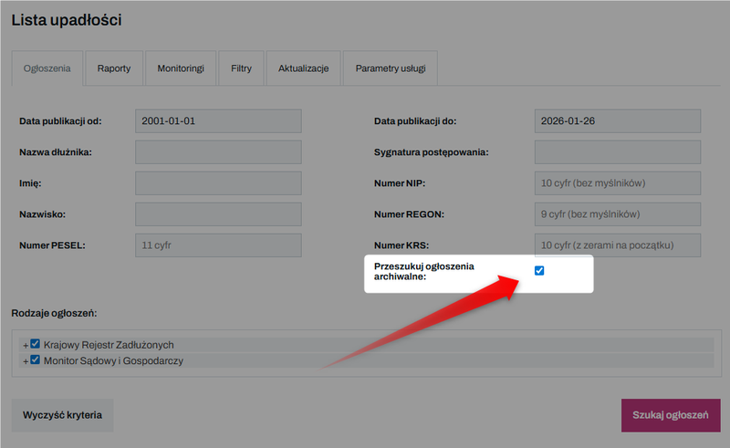 Zrzut 7 - Jak wyszukać ogłoszenia