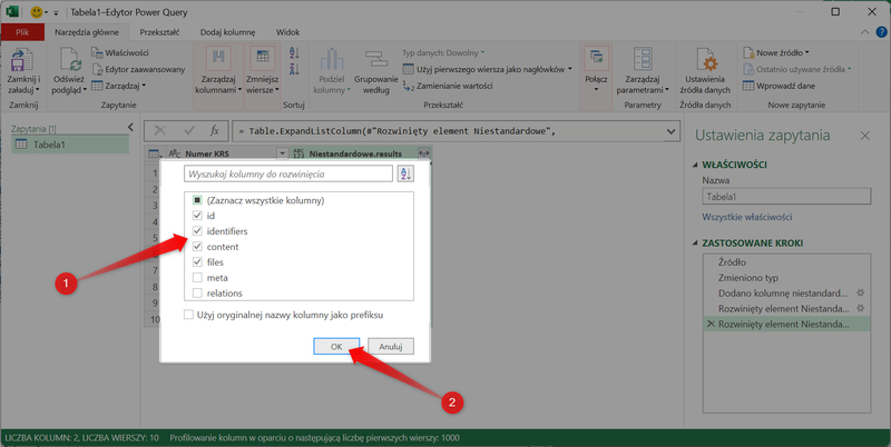 Zrzut 18 - Jak pobrać dane z MGBI API przez Power Query w programie Microsoft Excel