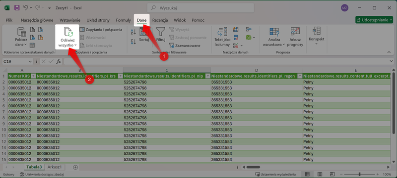 Zrzut 21 - Jak pobrać dane z MGBI API przez Power Query w programie Microsoft Excel