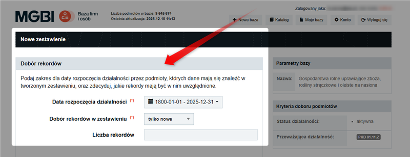 Zrzut 2 - Jak utworzyć zestawienie