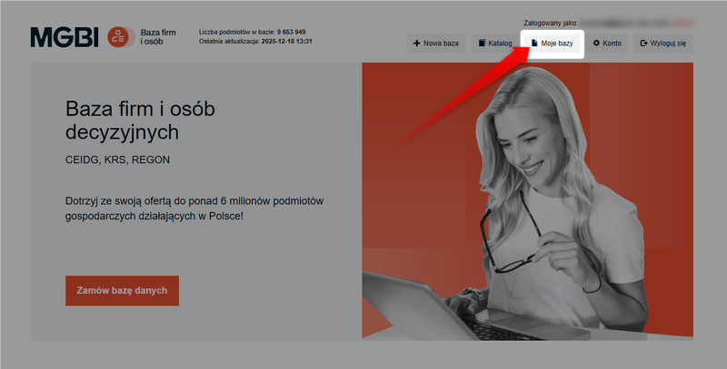 Captura de pantalla 4: Cómo descargar nuevos datos de la empresa