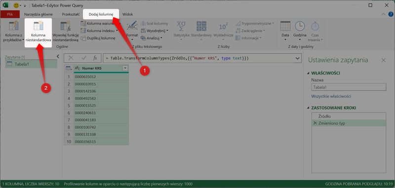 Zrzut 8 - Jak pobrać dane z MGBI API przez Power Query w programie Microsoft Excel