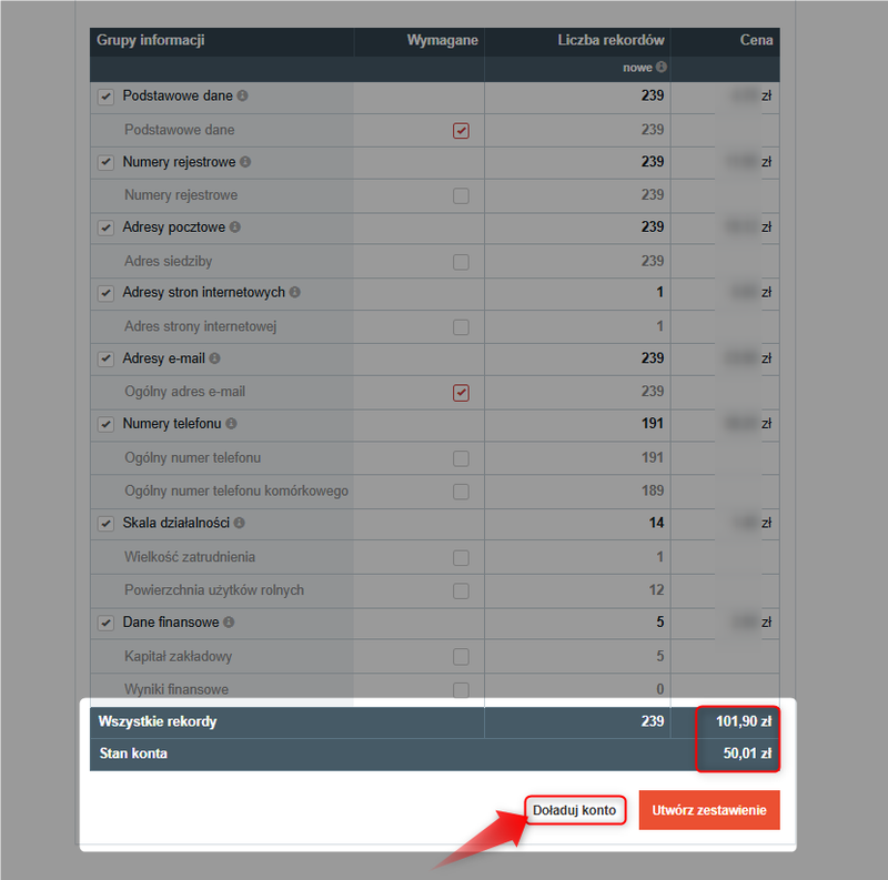 Zrzut 8 - Jak utworzyć zestawienie