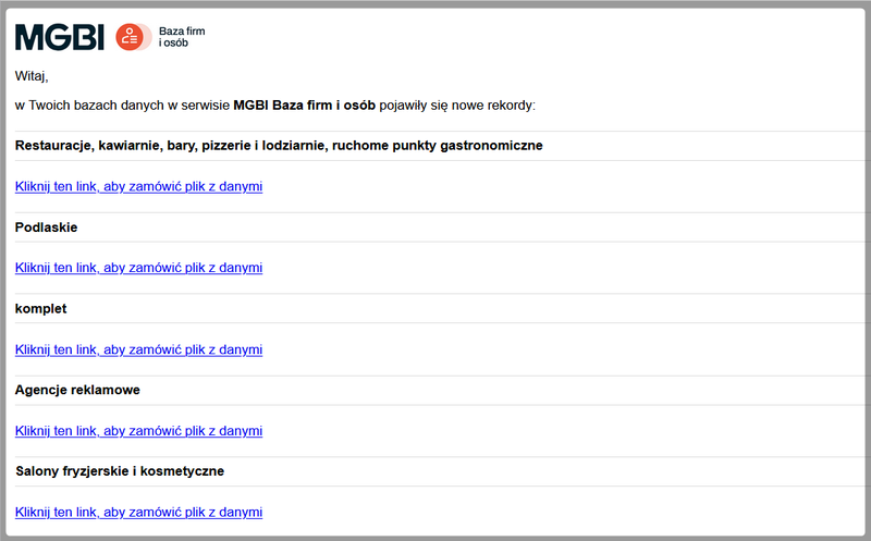 Captura de pantalla 9: Cómo descargar nuevos datos de la empresa